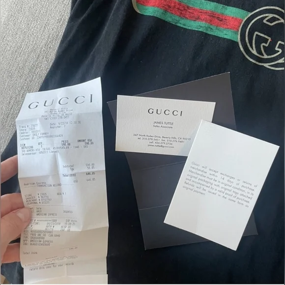 Authentic Gucci Men's Black Graphic Tee Men's 2x Fits Like A Loose XL - Picture 3 of 4